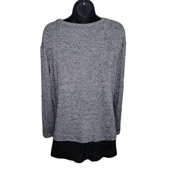 Two by Vince Camuto chiffon hem layered look top Large - Picture 2 of 7